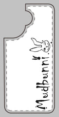 Slanted Bunny Graphic Phone Case — 'Mudbunni' Pastel Cute Protective Cover
