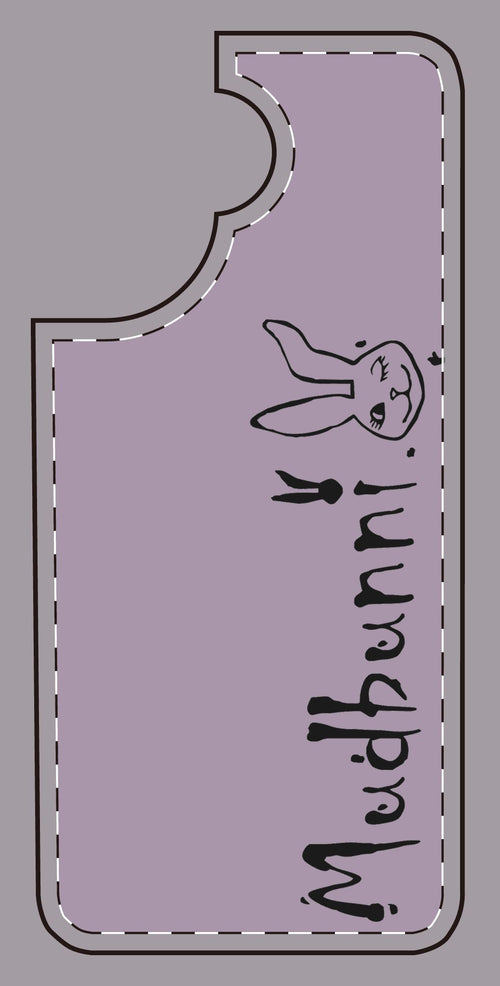 Slanted Bunny Graphic Phone Case — 'Mudbunni' Pastel Cute Protective Cover
