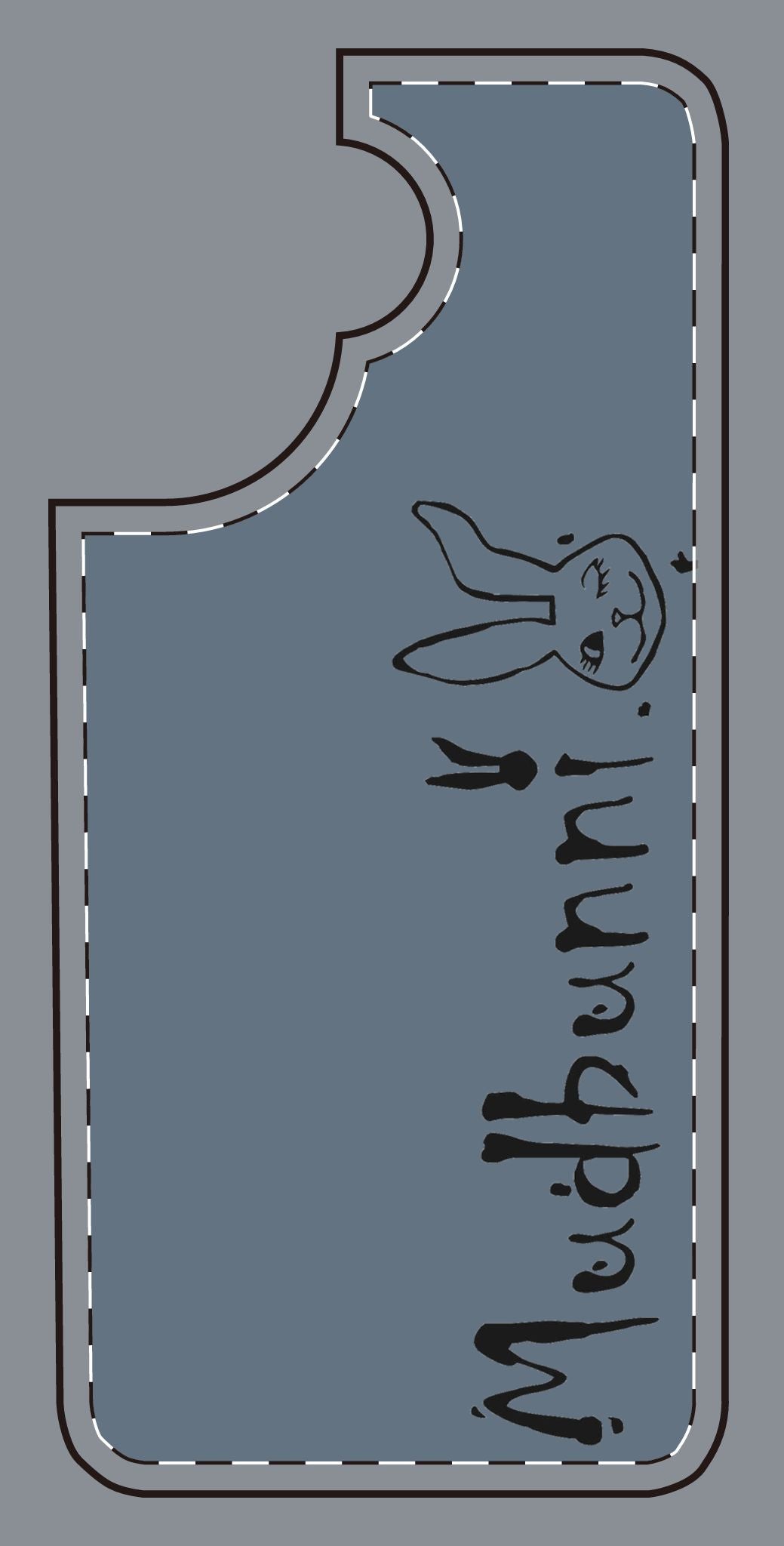 Slanted Bunny Graphic Phone Case — 'Mudbunni' Pastel Cute Protective Cover